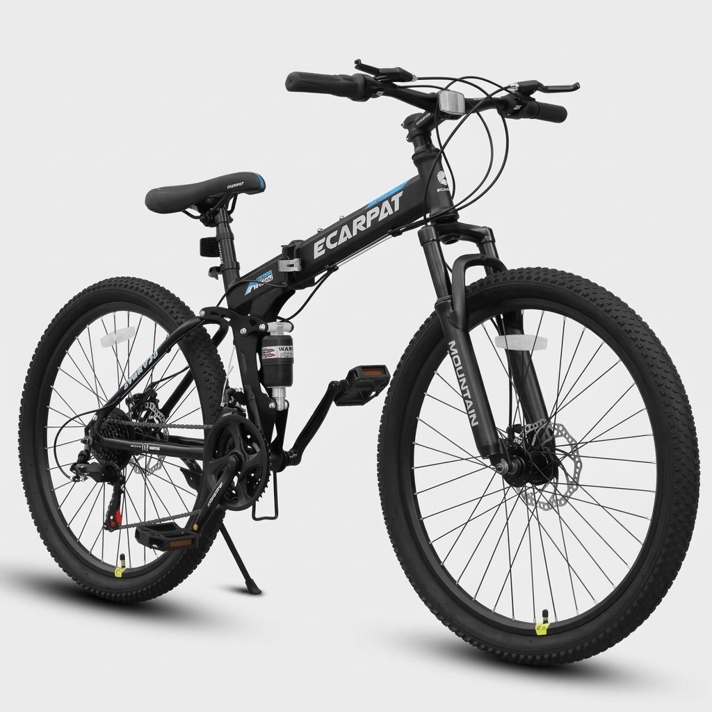 Folding Mountain Bike 26", 21 Speed, Full Suspension